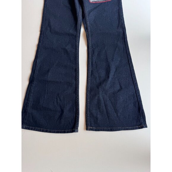 Vintage NWT TOMMY HILFIGER Dark Wash High Rise Flared Bell Bottom Jeans, Size 29 - Picture 4 of 16